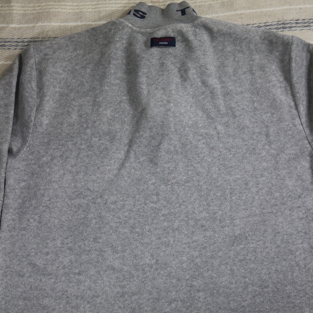 VTG TOMMY JEANS Fleece Spellout Collar Pullover - Picture 8 of 8